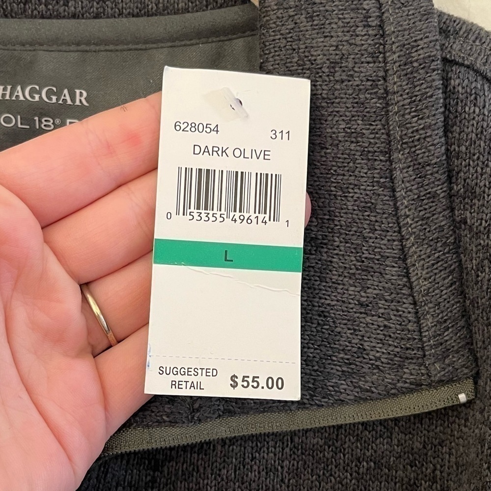 NWT Haggar Men’s Cool 18 Pro Quarter Zip Sweater - Picture 4 of 6